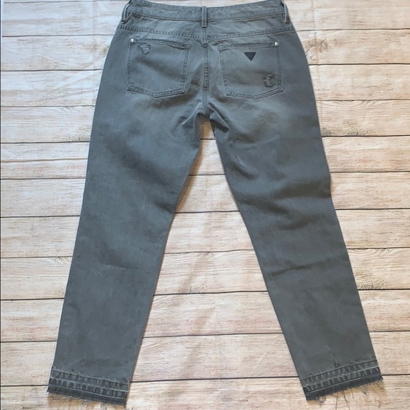 Guess Jeans Boy Fit High Rise Size 27 Gray - Picture 6 of 7